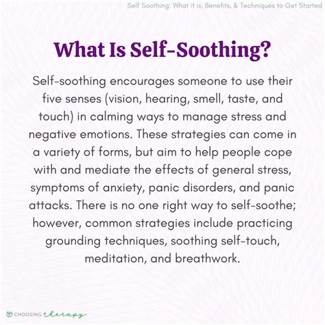 Self Soothing Techniques