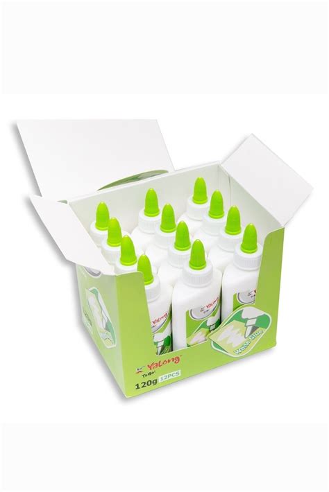 Клей ПВА Yalong, 120 мл., с дозатором, картонный бокс "White №1" Предс ...