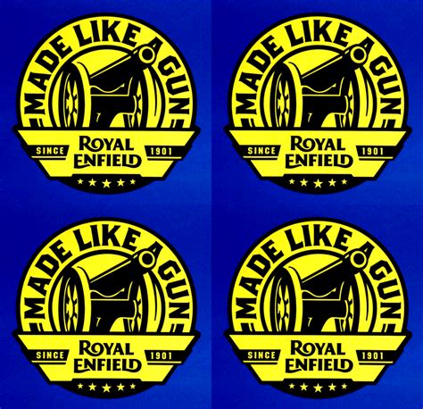 Royal Enfield Made Like A Gun Motorbike Vinyl Stickers 100mm Redsigns