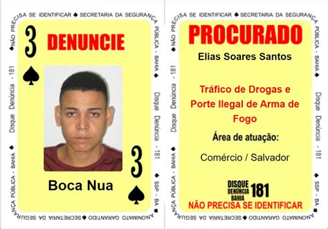 Baralho do Crime da SSP é atualizado mais cinco foragidos da