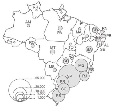 Questão Considere o mapa abaixo para responder à questão Ferreira