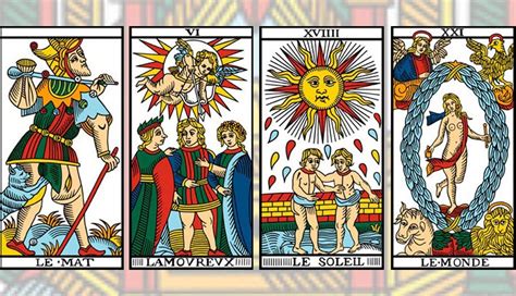 The Tarot de Marseille at a Glance: Four of the Major Arcana