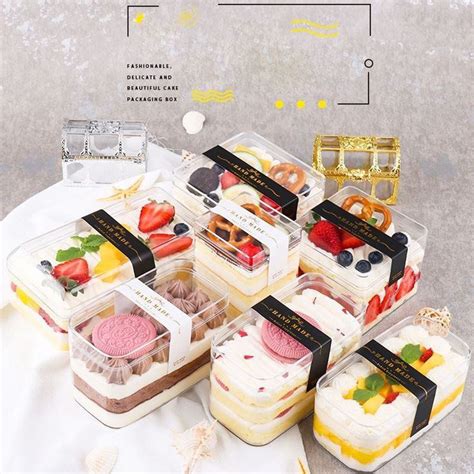 Elegant And Practical Transparent Plastic Box For Cakes Cookies And