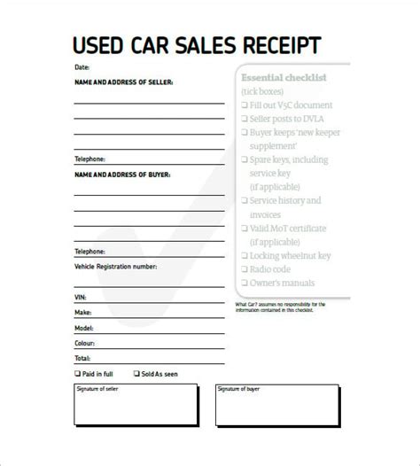car invoice template   word excel  format