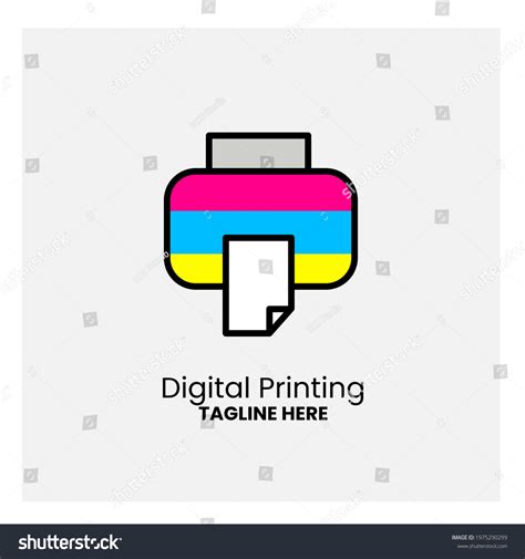 Digital Printing Logo Design Template Flat Stock Vector (Royalty Free) 1975290299 | Shutterstock