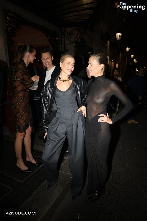 Natasha Poly Sexy Flashes Her Hot Tits At Lila Moss Birthday In Paris