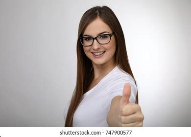 Beautiful Woman Glasses Naked Shoulders Smiling Stock Photo 747901402 Shutterstock