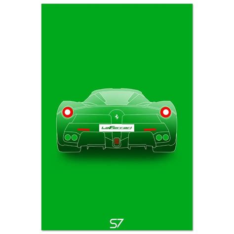 Green Ferrari Laferrari Aluminum Poster Etsy