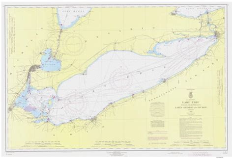 Lake Erie 1965 Nautical Map Reprint Great Lakes 003 Etsy