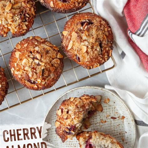 Cherry Almond Muffins Cherry Almond Muffins Recipe Eat The Love