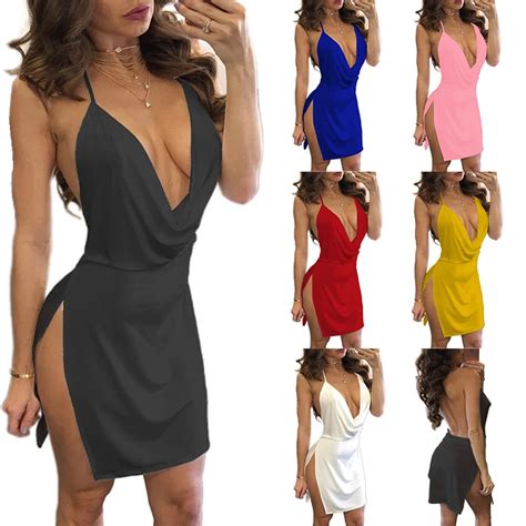 Lingerie Dos Nu En V Profond Pour Femmes Sous V Tements Chauds Nuisette Sexuelle Olympiques