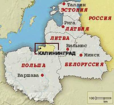 Карта с достопримечательностями калининград