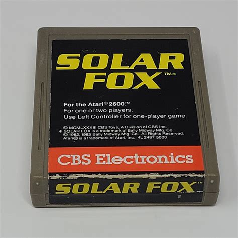 Solar Fox Atari 2600 Cartridge CLEANED TESTED EBay