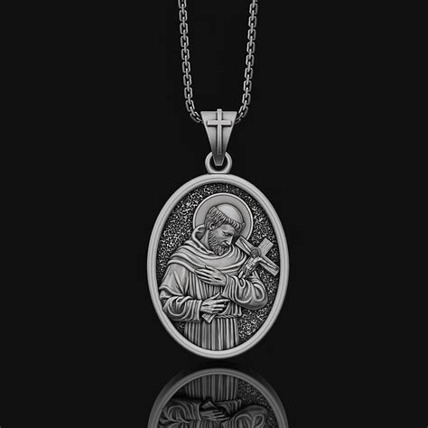 St Francis Of Assisi Medal Free Shipping Angelios Jewelry