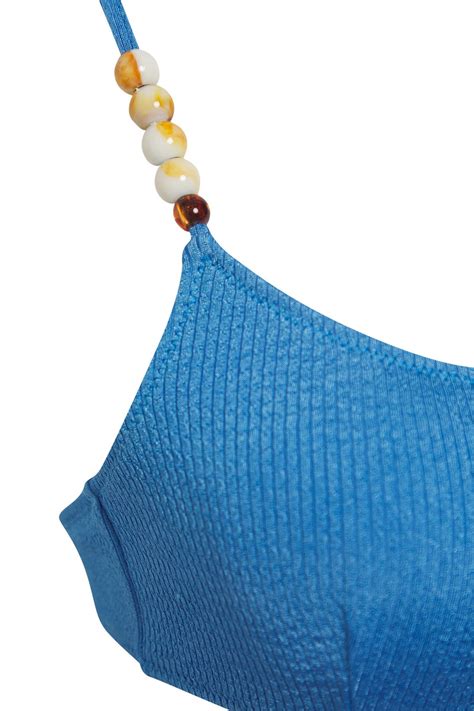 Trendyolmilla Mavi Bralette Boncuk Aksesuarl Dokulu Regular Bikini Tak M Tbess Bt Fiyat