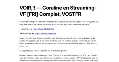 Voir — Coraline En Streaming Vf Fr Complet Vostfr