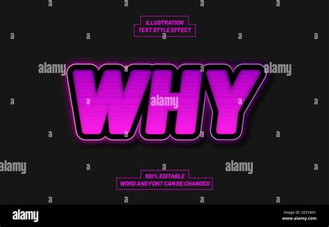 Why Purple Light Text Style Effect Stock Vector Image Art Alamy