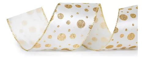 Cinta navideña con polvo nude y dorado pulgadas cm x metros MercadoLibre