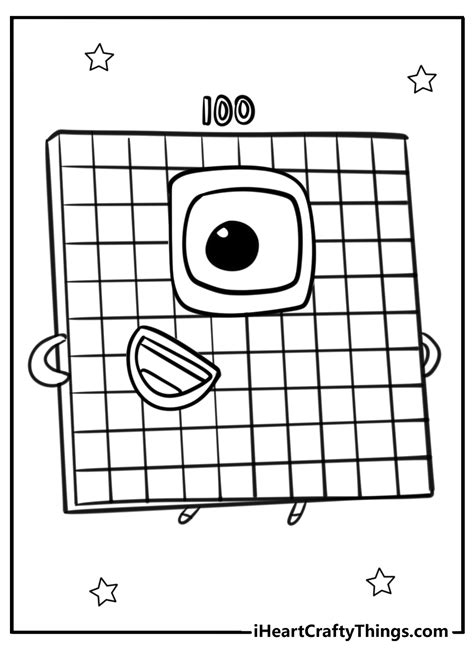 Numberblocks Number 1 Coloring Page