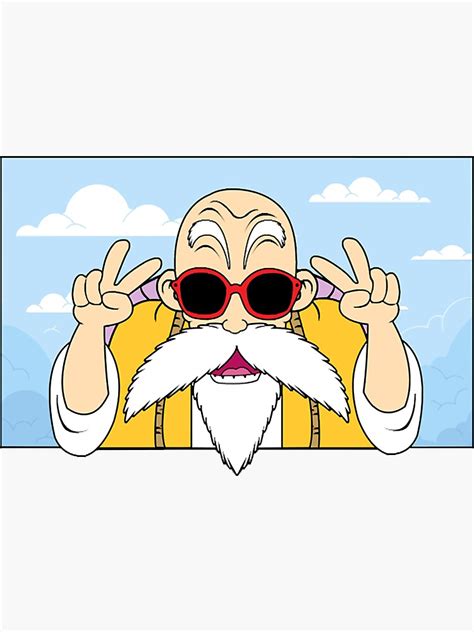 Master Roshi Dragon Ball Sticker For Sale By Shellenbarger Redbubble