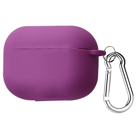 Силиконовый чехол с карабином для наушников AirPods Pro Фиолетовый ...