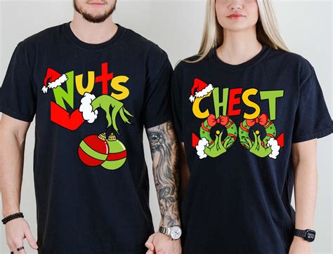 Chest And Nuts Couples Christmas Shirt Christmas Couple Sweatshirt