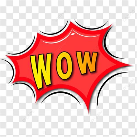 comic burst text wow vector comic burst text wow text png  vector