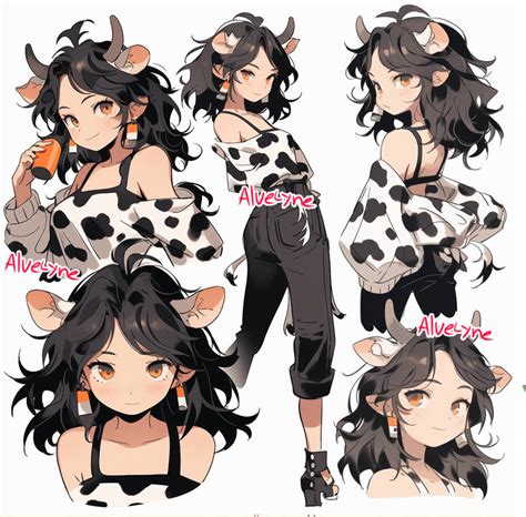 Cute Cow Girl Adoptable Open By Aivelyne On Deviantart