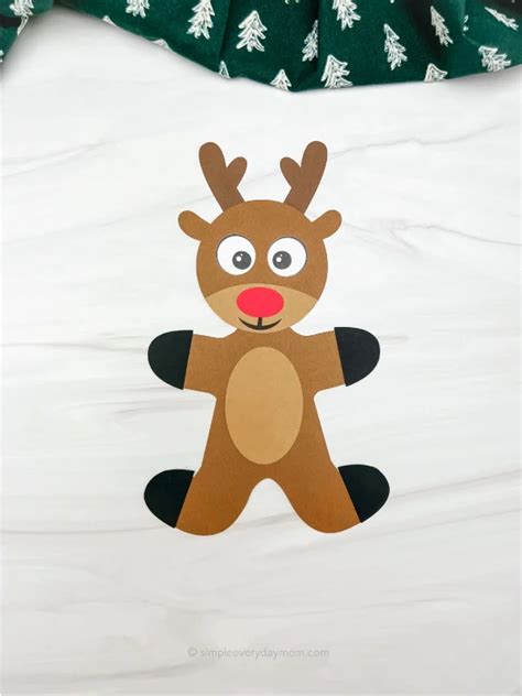 Reindeer Gingerbread Man Disguise Craft For Kids Free Template