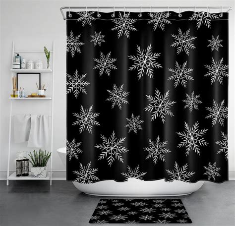 Whimsical Snowflake Shower Curtain Create A Frosty Delight In Your