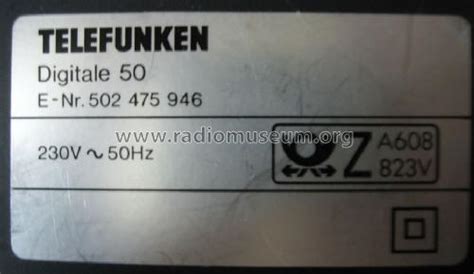Digitale 50 Radio Telefunken Deutschland TFK, Gesellschaft für, build ...