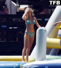 Zara Charles Sexy Seen Flaunting Her Hot Bikini Body At The Beach In