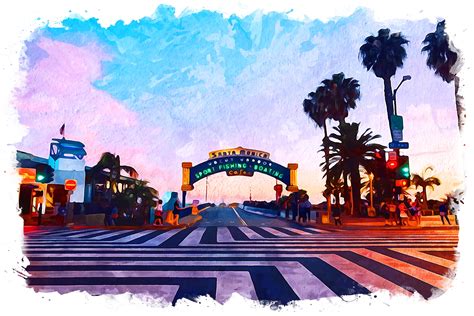 Los Angeles Watercolor Graphic Graphic By Poster Boutique Creative