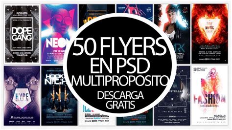 Pack De 50 Flyers En Psd Multiproposito Para Descargar Y Editar Gratis