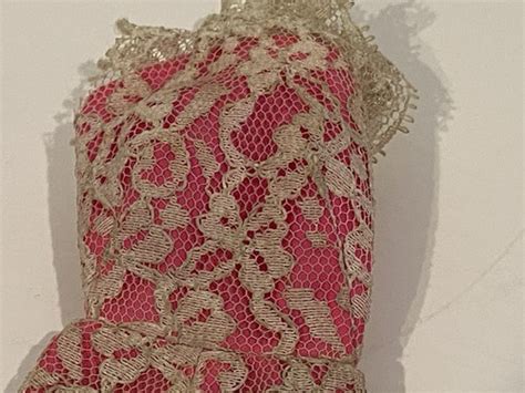 Vintage Barbie Doll MOD Jump Into Lace Hot Pink Lacy Jumpsuit EBay