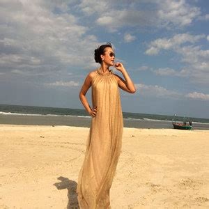 Beige Gold Nude Chiffon Beach Evening Long Maxi Sun Dress All Size Etsy