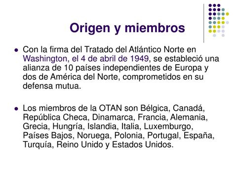 PPT Organización del Tratado Atlántico Norte OTAN PowerPoint