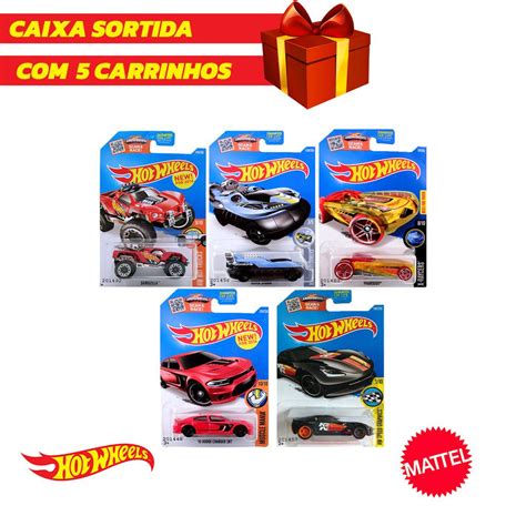 Kit 5 Carrinhos Hot Wheels Diferentes 1 64 Mattel Original Shopee Brasil