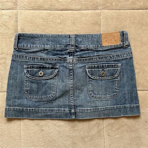 Y K S Light Wash Denim Mini Skirt Depop Vintage Denim Skirt