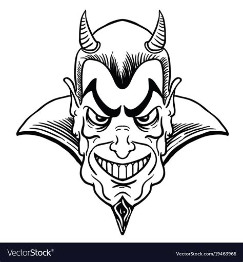 Devil Black Royalty Free Vector Image Vectorstock