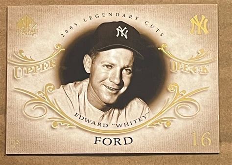 Upper Deck Sp Legendary Cuts Whitey Ford Yankees Ebay