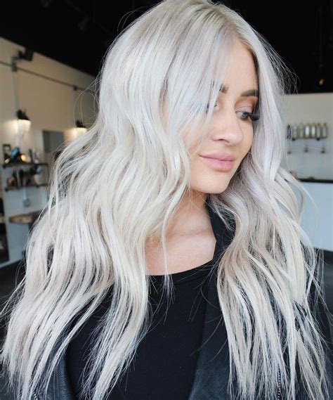 Pin By Lauren Rose Mckee On Hair White Blonde Hair Icy Blonde Hair