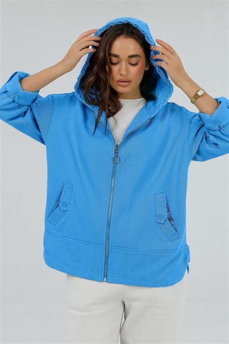 Джинсова куртка-толстовка жіноча купити — Ylanni 910