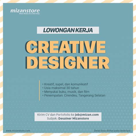 Lowongan Kerja Creative Designer Mizanstore Mizanstore Blog