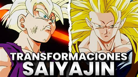 Las 10 Mejores Transformaciones De SAIYAJIN En DRAGON BALL Z YouTube