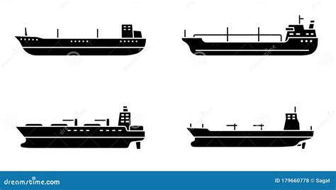 Conjunto De Grandes Buques Cisterna Buque Cisterna Moderno Ilustraci N