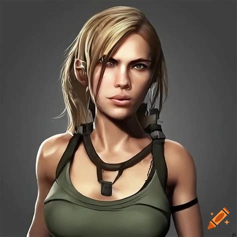 Lara Croft With Long Blonde Hair On Craiyon