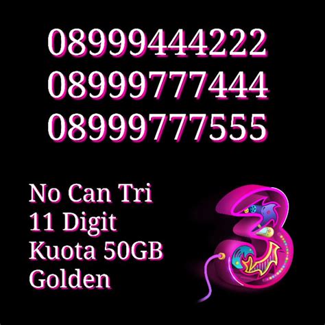 Jual NOCAN Nomor Cantik 11 Digit AAABBBCCC Kartu Perdana 3 Tri Three 4G