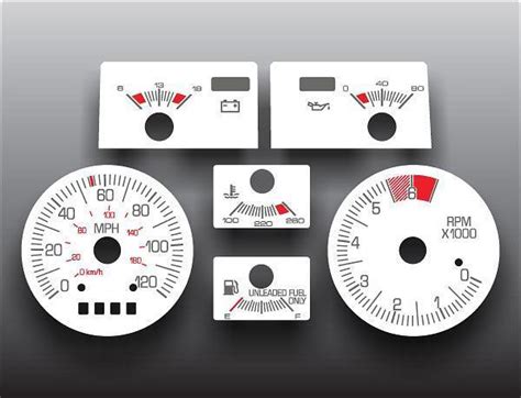 White Face Gauges For 1986 1988 Pontiac Fiero 120 MPH SE GT V6 Coupe