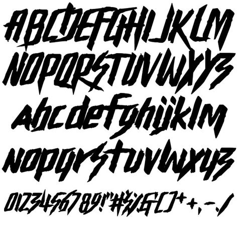 Misery Gymnast Font Punk Font Graffiti Lettering Fonts Lettering Fonts